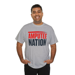 Amputee Nation Unisex Heavy Cotton Tee, Support Shirt, Gift for Amputees, Awareness Apparel, Casual Comfort Wear