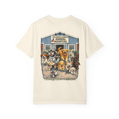 Back Graphic "Who Let the Dogs Out?" Baldwin Harbor Animal Hospital Cute Vet Clinic T Shirt
