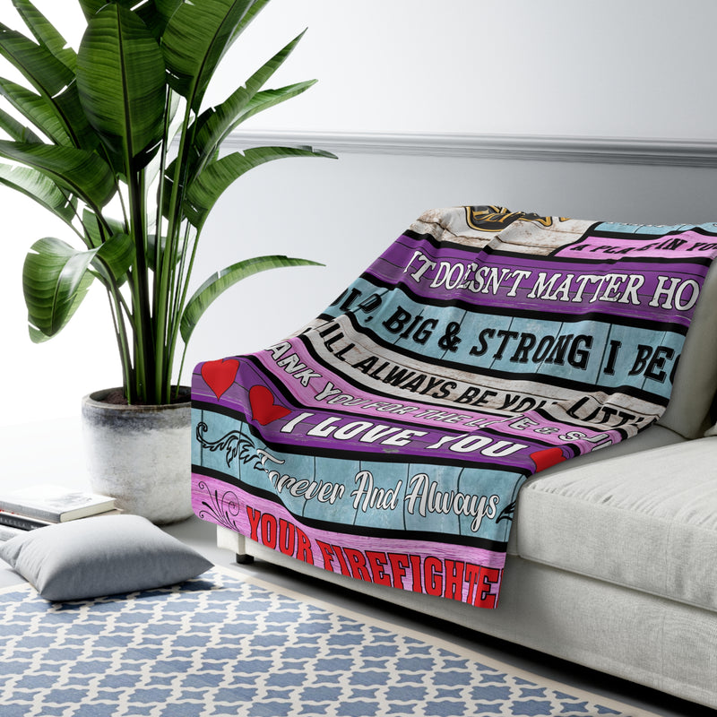 FROM FIREFIGHTER to MOM - Sherpa Fleece Blanket