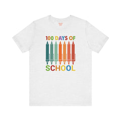 100 DAYS OF SCHOOL - Unisex Jersey Short Sleeve Tee | Elementary School Holiday, Gift For Her, Gift For Him, Teacher Shirt, Classroom Shirt