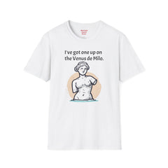 The Venus De Milo Arm Amputee - Unisex Softstyle T-Shirt / Arm up / One Arm Humor / Funny Story / One Arm Warrior / Art Humor /