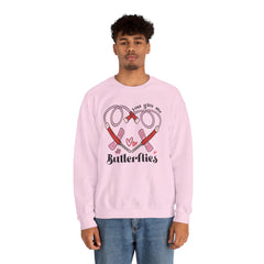 You Give Me Butterflies - Unisex Heavy Blend™ Crewneck Sweatshirt