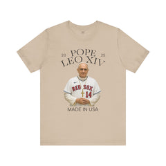 Pope Leo XIV Boston Red Sox Fan  Short Sleeve Tee - Made in USA
