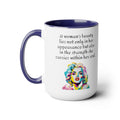 Marilyn Monroe Graphic Mug, A woman's beauty quote