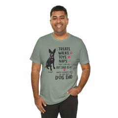 Personalized Dog Dad T‑Shirt — "Treats. Walks. Toys. Naps." Father's Day Gift