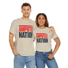 Amputee Nation Unisex Heavy Cotton Tee, Support Shirt, Gift for Amputees, Awareness Apparel, Casual Comfort Wear
