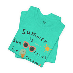 Summer Is — Graphic Tee (Sunglasses, Ice Cream & Sandals)