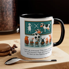 COW TIPPING Awareness - Accent Mugs | Cow Tipping Is Real, Bovine Humor. Gift For Him, Gift For Her, Farm Humor, Cow Fan Gift, Farm Animal