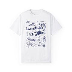 Vintage Style Sealife Comfort Colors Tshirt