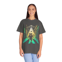 Raccoon UFO Funny Comfort Colors Graphic T-Shirt