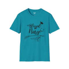 Blessed Nurse - Unisex Softstyle T-Shirt | Nurse Awareness, Medical Wear, Gift For Her, Scrubs Tee, Medical Staff Gift, Registered Nurse, RN