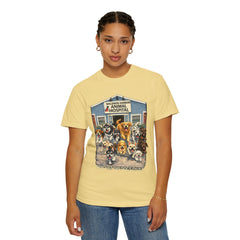 Front Graphic "Who Let the Dogs Out?" Baldwin Harbor Animal Hospital Cute Vet Clinic T Shirt