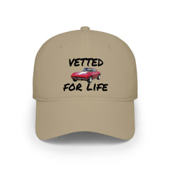 Vetted For Life Hat — Vintage Red Car Baseball Cap