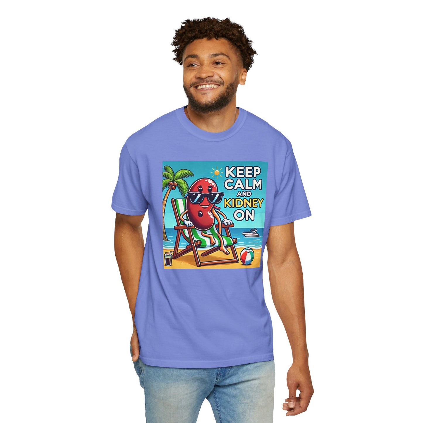 Keep Calm And Kidney On Graphic Unisex Garment-Dyed T-shirt