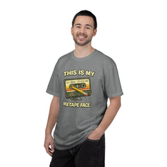Mixtape Face T-Shirt — Retro Cassette Music Graphic Tee