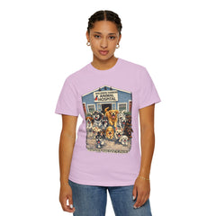 Front Graphic "Who Let the Dogs Out?" Baldwin Harbor Animal Hospital Cute Vet Clinic T Shirt