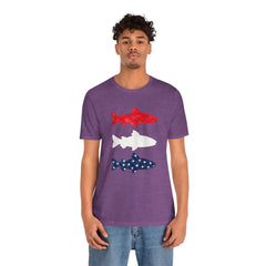 Patriotic Trout T-Shirt — Red White & Blue Fish Tee