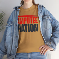 Amputee Nation Unisex Heavy Cotton Tee, Support Shirt, Gift for Amputees, Awareness Apparel, Casual Comfort Wear