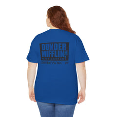 Utica Unisex Heavy Cotton Tee - Retro Dunder Mifflin Design for Nostalgic Fans