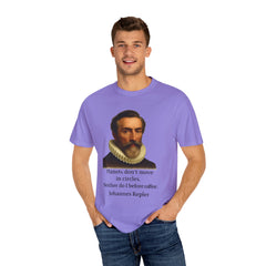Kepler Coffee Quote T-Shirt — Astronomy Nerd Vintage Portrait Tee