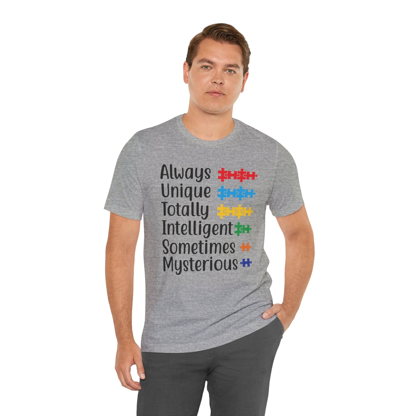 Autism - Always Unique Totally Intelligent Sometimes Mysterious Unisex Softstyle T-Shirt