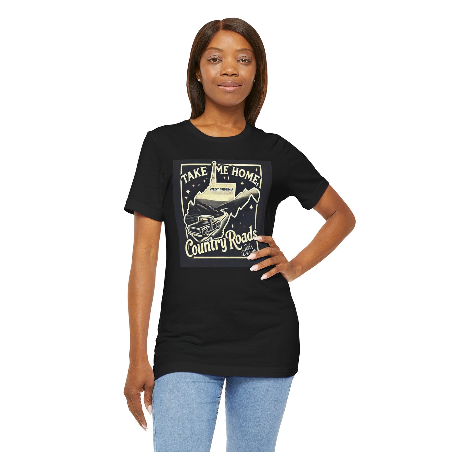 Take Me Home Country Roads West Virginia - Graphic Unisex Jersey Short Sleeve Tee