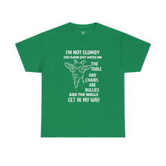 Clumsy Funny Goat Graphic Tee | Unisex Heavy Cotton Tee | Great Gift for Animal Lovers, Birthdays, Casual Wear, Humorous Gifts, Everyday Style