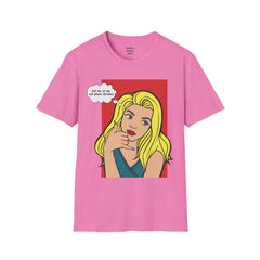 Call Me On My Cell Phone Unisex Softstyle T-Shirt  Pop Art Girl