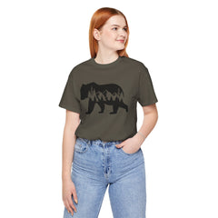 Nature-Inspired Bear Graphic Tee, Outdoor Adventure Shirt, Wilderness Apparel, Hiking Gift, Unisex Nature T-Shirt