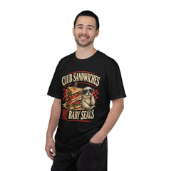 Club Sandwiches Not Baby Seals T-Shirt — Funny Dark Humor Retro Seal Graphic Tee