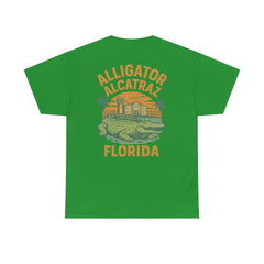 Alligator Alcatraz Unisex Heavy Cotton Tee, Florida Souvenir Shirt, Travel Gift, Vintage Style Tee, Nature Lover Apparel