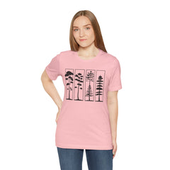 Nature-Inspired Unisex Jersey Tee, Tree Graphic T-Shirt, Eco-Friendly Fashion, Gift for Nature Lovers, Casual Wear, Outdoor Adventure
