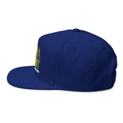 Rugby Players Embroidered Flat Bill Cap — Multicolor Team Sports Hat