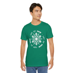 Let It Snow Snowflake T-Shirt — Christmas Winter Tee