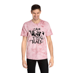 Calm Your Teats Cow Graphic Unisex Color Blast T-Shirt