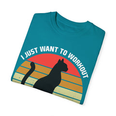 Workout & Cat Lover Unisex T-Shirt - I Just Want to Workout and Hang with My Cat