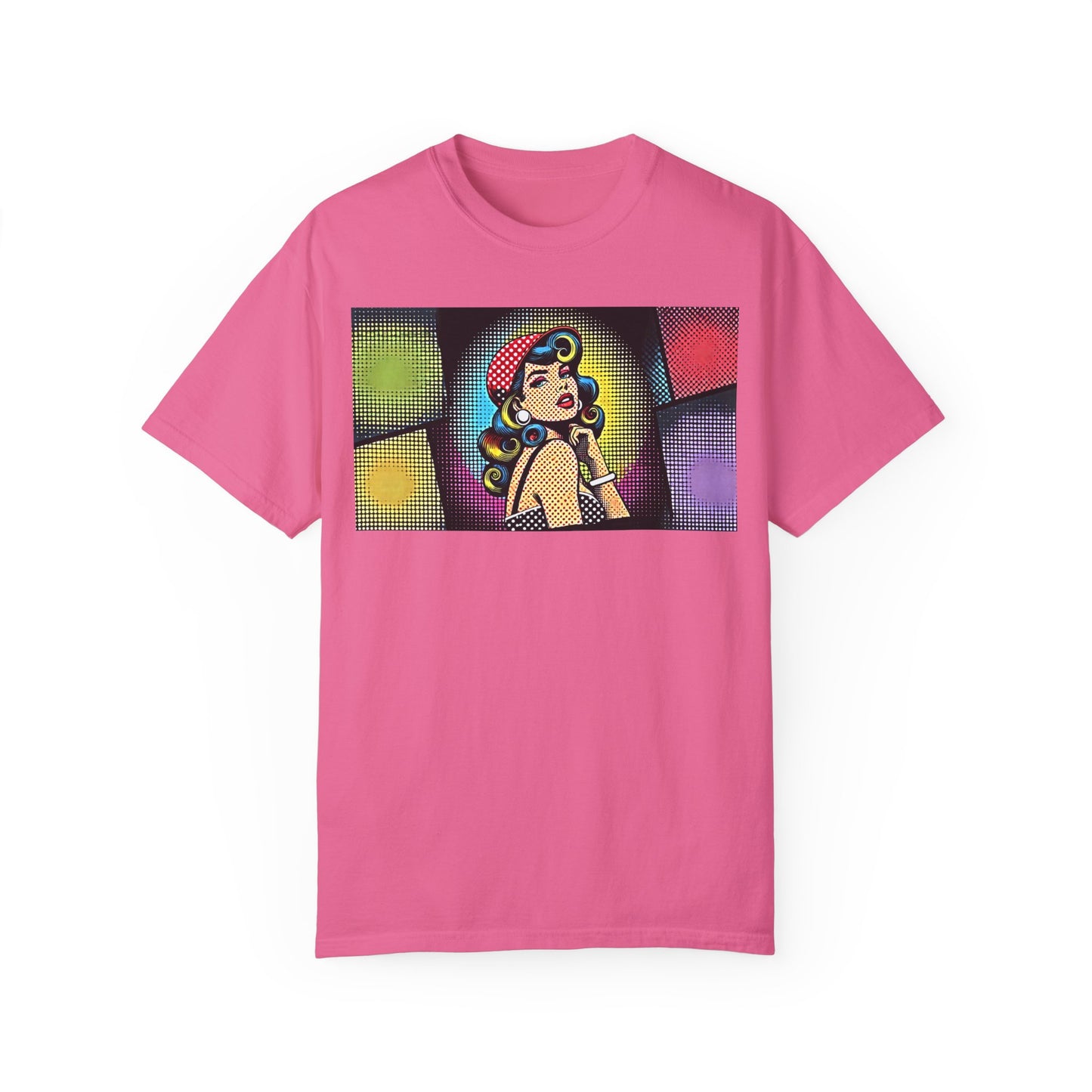 Pop Art Pinup Girl - Comfort Colors Garment Dyed Shirt