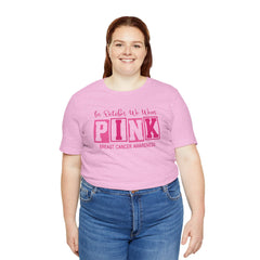 In October We Wear PINK, Breast Cancer Awareness - Graphic Unisex Jersey Short Sleeve Tee