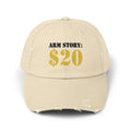 Funny Arm Amputee cap, Arm Story 20 dollars , Limb Loss Awareness, distressed unisex graphic hat, amputee gift, recovery encouragement gift