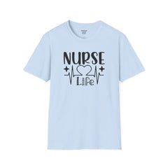 Nurse Life - Unisex Softstyle T-Shirt | Nurse Awareness,Medical Wear,Gift For Him,Scrubs Lover, RN, Hospital Staff Gift,Gift For Her