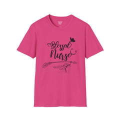 Blessed Nurse - Unisex Softstyle T-Shirt | Nurse Awareness, Medical Wear, Gift For Her, Scrubs Tee, Medical Staff Gift, Registered Nurse, RN