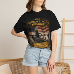 USS Abraham Lincoln SSBN-602 Commemorative T-Shirt — "Forty One for Freedom" Submarine Tribute