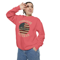 Vintage Submarine Veteran Sweatshirt, Unisex Crewneck, Comfortable Casual Wear, Perfect Gift for Veterans, Military Appreciation