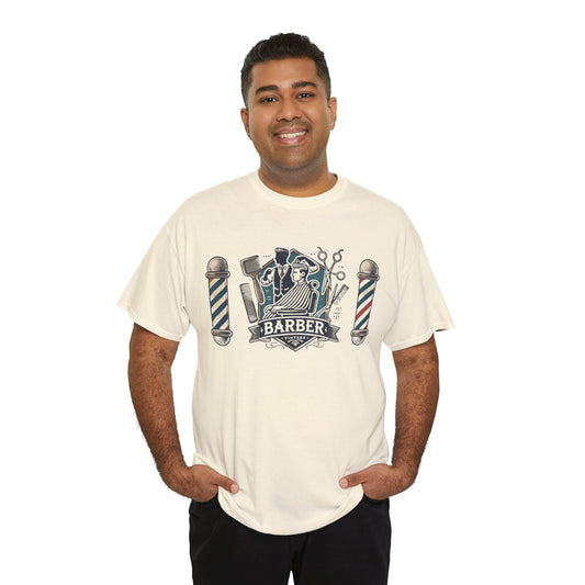 Vintage Barber - Graphic Unisex Heavy Cotton Tee