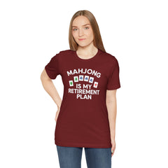 Mahjong Retirement Plan Tee, Fun Unisex T-Shirt for Game Lovers, Perfect Gift for Retirees, Mahjong Enthusiasts, Casual Wear