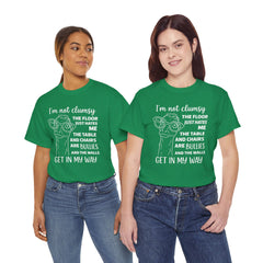 Clumsy Funny Ostrich Graphic Tee | Unisex Heavy Cotton Tee | Great Gift for Animal Lovers, Birthdays, Casual Wear, Humorous Gifts, Everyday Style