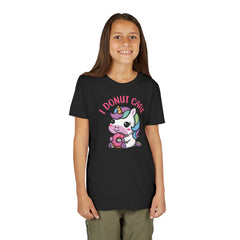 I Donut Care Unicorn Youth Short Sleeve Tee - Fun & Whimsical T-Shirt for Kids