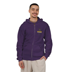 Personalized with your dogs image Zip Hoodie — "My Therapist Has a Wet Nose" Graphic