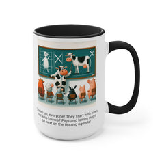 COW TIPPING Awareness - Accent Mugs | Cow Tipping Is Real, Bovine Humor. Gift For Him, Gift For Her, Farm Humor, Cow Fan Gift, Farm Animal