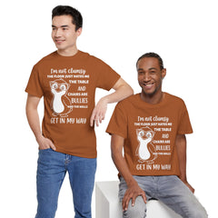 Clumsy Funny Penguin Graphic Tee | Unisex Heavy Cotton Tee | Great Gift for Animal Lovers, Birthdays, Casual Wear, Humorous Gifts, Everyday Style